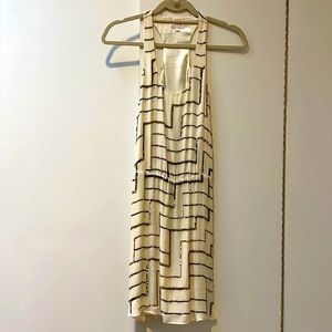 Parker Cream and Gold Sequin Dress Size S